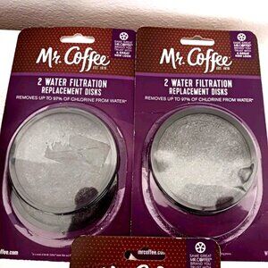 Mr. Coffee Replacement Water Filter Disc Lot Of 3 -SIX Filters Total-New